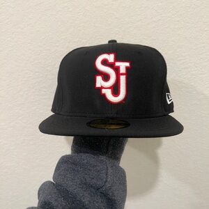 New Era Black 59Fifty Cap with St. John’s University Logo 7 1/8